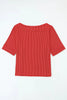 Ribbed Knit Off-Shoulder Blouse by Wild and Free Boutique