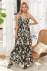 Crisscross Two-Tone V-Neck Maxi Dress For Summer – Elegant, Sophisticated, Trendy, Fashionable, Stylish, Glamorous Evening Wear by Stevvex