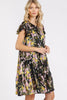 New Summer Flower Print Round Neck Flutter Sleeve Tiered Dress For Women – Feminine, Trendy, Romantic & Flattering Design by Stevvex
