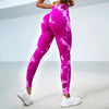Women's Seamless Tie-Dye Yoga Pants – Knitted High-Waist Leggings by FitiqueFit