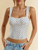 Women’s Polka Dot Underwire Camisole – Party & Date Night Top by FitiqueFit