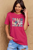 Simply Love Full Size TEACH LOVE INSPIRE Graphic Cotton T-Shirt by Simply Love