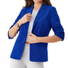 Women’s Three-Quarter Sleeve Pleated Office Blazer by FitiqueFit