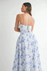 Sweetheart Neckline Floral Printed Midi Dress – Floral Midi Dress, Sweetheart Neckline Dress, Romantic Midi Dress, Feminine Floral Dress, Elegant Midi Dress by Stevvex