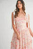 Floral Printed Shoulder Strap Midi Dress For Women – Floral Midi Dress, Shoulder Strap Dress, Ruffled Midi Dress, Feminine Floral Dress, Elegant Occasion Dress by Stevvex