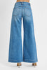RISEN Plus Size Mid Rise Wide Leg Jeans With Patch Pockets