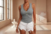 Women's Slim-Fit Zipper Vest Top by FitiqueFit