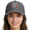 Best Mom Ever Adjustable Embroidered Wash Cotton Cap by FitiqueFit