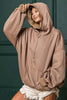 BiBi Stitch Detailed Elastic Hem Half Zip Fleece Hoodie by FitiqueFit