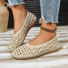 Women's Chunky Heel Wedge Pumps – Wide Size Full-Grain Leather by FitiqueFit