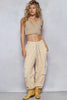 POL Drawstring Lace Pocket Patch Joggers