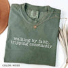 Walking by Faith Tripping Constantly Shirt – Christian Western Graphic Tee for Women by Dog Mom Hat