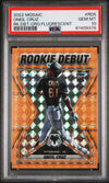 Graded 2022 Panini Mosaic Oneil Cruz #RD5 Rookie Debut Orange Fluorescent #/99 RC Baseball Card PSA 10 Gem Mint