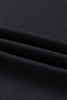 Black Drawstring Elastic Waist Casual Wide Leg Pants