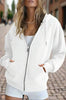 Women’s Zip Up Crop Sweatshirt – Fleece Lined Casual Hoodie by FitiqueFit