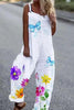 Women's Butterfly Print Overalls – Sleeveless Loose Fit Suspender Pants by FitiqueFit