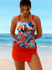 Women's Off-Shoulder Tie Tankini Swimsuit Set by FitiqueFit