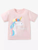 Children's Unicorn Graphic Round Neck T-Shirt by Simply Love