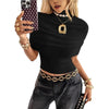 Womens Off-shoulder Short-sleeve Top by My Store