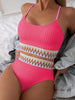 Bikini Scoop Neck High Waist 2 Piece Swimsuit for Women – Chic Solid Color Bikini Set with Contrast Band Detail – Stretchy Comfortable Flattering Swimwear for Beach Pool and Summer Vacation by Stevvex