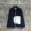 Front And Back Big Whale Fashion Stand Collar Zip Jacket