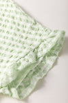 Textured Short Sleeve Tiered Mini Dress