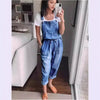 Women's Cotton Sleeveless Wide-Leg Overall Jumpsuit Pants by FitiqueFit