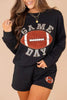 Black GAME DAY Football Graphic Pullover and Shorts Set by Wild and Free Boutique