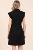 Cargo Pocket Half Button Mini Dress For Women – Casual Mini Dress, Buttoned Dress, Pocketed Dress, Versatile Dress, Trendy Mini Dress by Stevvex