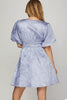 New Crinkle Woven V-Neck Balloon Sleeve Mini Dress – Chic and Feminine Mini Dress with Crinkle Woven Fabric, V-Neckline, and Trendy Balloon Sleeves by Stevvex