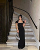 Solid Color Diamond Evening Dress