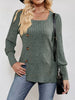 Ribbed Knit Slit Long Sleeve T-Shirt by Simply Love