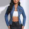 Women's Denim-Look Short Jacket by FitiqueFit