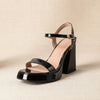 Women's Round Toe Chunky Heel Sandals – Buckle Strap Block Heel by FitiqueFit