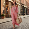 Women's Striped Loose-Fit Flared Maxi Dress – Holiday & Vacation by FitiqueFit