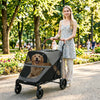 Dog Stroller for Large Dogs Up to 66 LBS with All-Terrain Spring Suspension, 8-Position Adjustable Handle by Furr Baby Gifts