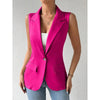 Women's Sleeveless Open-Front Vest Blazer – Work & Office Jacket by FitiqueFit