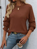 Ribbed Knit Ruffle Cuff T-Shirt by Simply Love