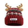 Women's Knitted Hat With Christmas Antlers Thick Warm And Adorable by My Store
