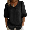 Women's Loose-Fit Retro 3D Embroidered Floral Shirt – Buttoned Casual Top by FitiqueFit