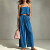 Women's Camisole & Wide-Leg Pants Two-Piece Set – Casual Summer by FitiqueFit
