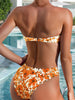 Bikini Sensual Bandeau Bow Tie 2 Piece Bikini Swimsuit for Women – Trendy High Stretch Printed Bikini Set with Flattering Bandeau Top and Classic Bottoms – Fashionable Swimwear for Poolside Lounging Beach Vacations and Summer Style Statements by Stevvex