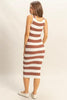 Striped Scoop Neck Wide Strap Knit Dress – Timeless Striped Knit Dress for Comfort and Style, Perfect for Every Occasion by Stevvex