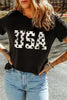 USA Round Neck Short Sleeve T-Shirt by Simply Love