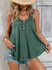 Women's Solid Color Round Neck Sleeveless Casual Button-up Top by My Store