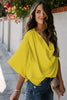 Golden Glow Women's Casual Summer Sleeve Wrap V Neck Draped Blouses by Wild and Free Boutique