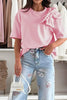 Bow Round Neck Short Sleeve T-Shirt by Simply Love