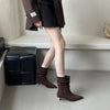 Pointed Toe Mid-Calf High Heel Boots for Women by FitiqueFit