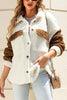 Women Cute Sherpa Jacket with Button Closure and Collared Neck in Elegant Retro Style by Stevvex