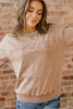 High-rise saved by grace Letter Embroidery Mineral Wash Loose Sweatshirt by Wild and Free Boutique